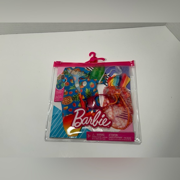 Barbie Fashions Doll Clothing Beach 2-Pack for Barbie and Ken (2 Swim Outfits) - Picture 2 of 4